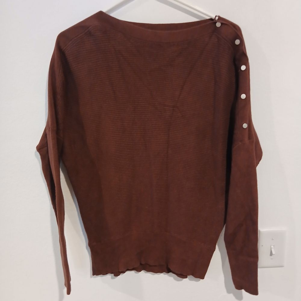 Simply Vera Vera Wang Burgundy Knit Top Women's Size XS